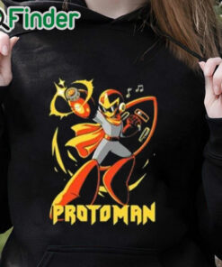 black hoodie Heavy Metal Proto Man Shirt