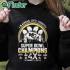 black hoodie Kansas city Chiefs super bowl champions 4x february 11 2024 T shirt
