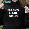 black hoodie Marty Scurll Masks Hair Gold Shirt