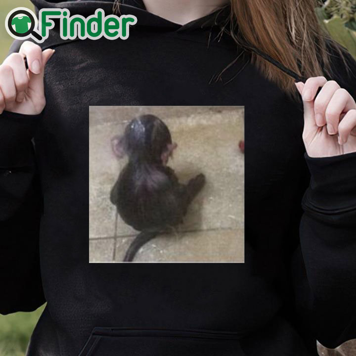 black hoodie Sad Monkey In The Shower Shirt black hoodie Sad Monkey In The Shower Shirt