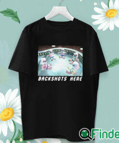 unisex T shirt Backshots Here Hot Tub Shirt