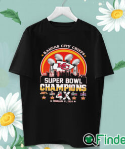 unisex T shirt Kansas city Chiefs super bowl champions 4x february 11 2024 shirt
