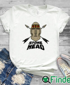 white T shirt Alex Pereira Stone Head Shirt