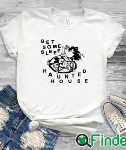 white T shirt Get Some Sleep Haunted House Shirt