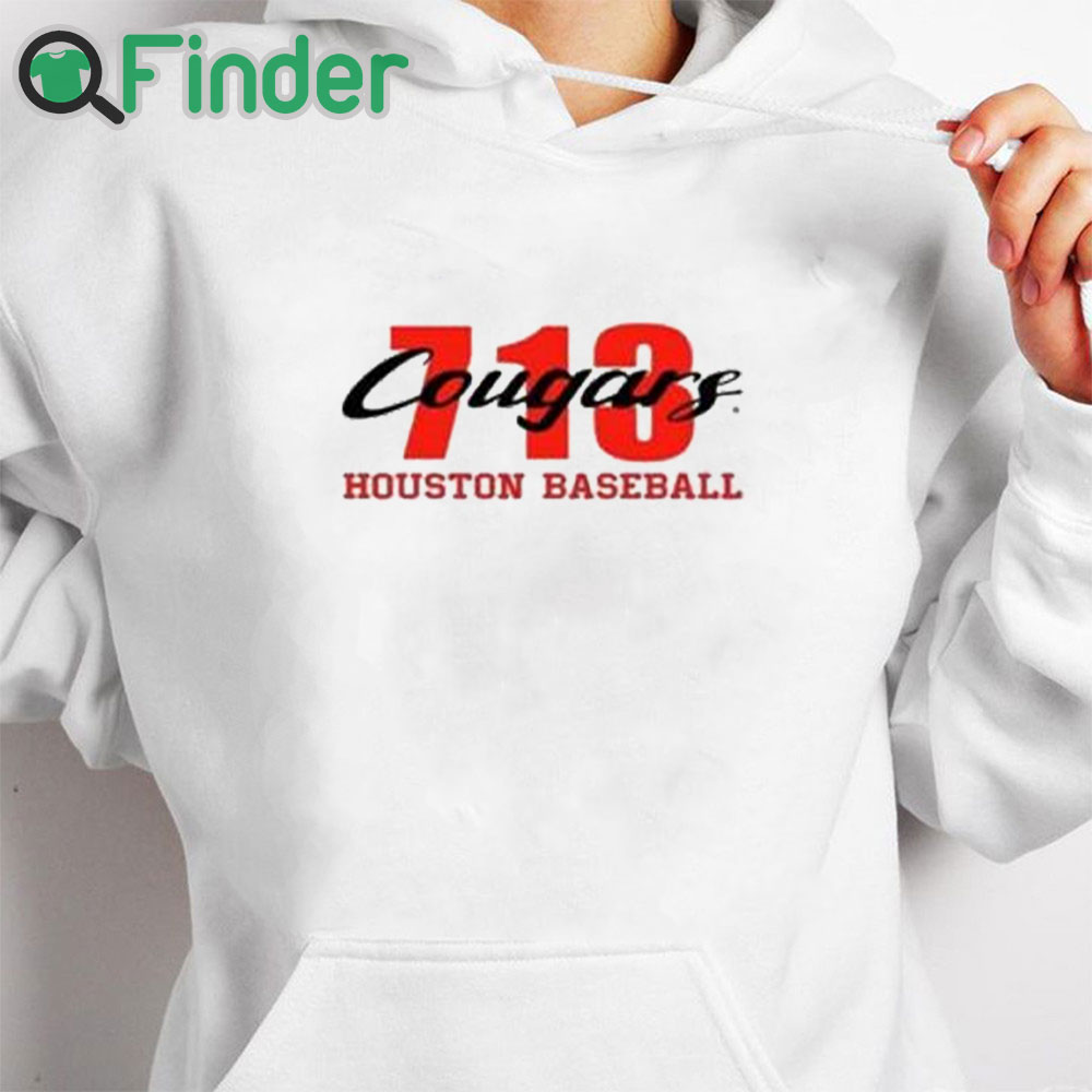 white hoodie 713 Cougars Houston Baseball Shirt white hoodie 713 Cougars Houston Baseball Shirt