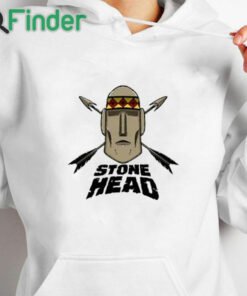 white hoodie Alex Pereira Stone Head Shirt