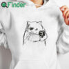 white hoodie Dawning Crow Gun Kitty Shirt