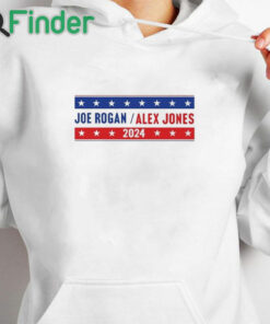 white hoodie Joe Rogan Alex Jones 2024 Shirt