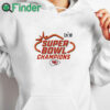 white hoodie Kc Chiefs Super Bowl Champions 2024 Shirt