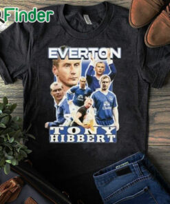 black T shirt Everton Tony Hibbert Bootleg Shirt