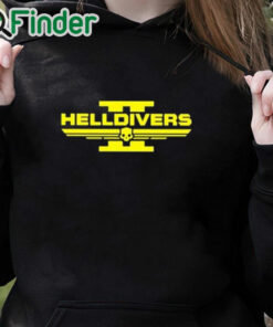 black hoodie Pilestedt Helldivers Ii Logo Shirt