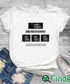 white T shirt Clione Chan Send This To 15 People Shirt