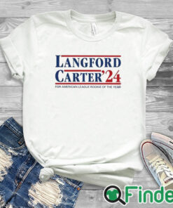 white T shirt Langford Carter’24 For American League Rookie Of The Year Shirt