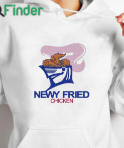 white hoodie Newy Fried Chicken Shirt