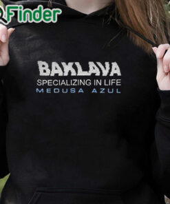 black hoodie Action Bronson Baklava Specializing In Life Medusa Azul Shirt