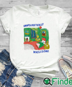 white T shirt Caiti Marlowe Unapologetically Wholesome Shirt