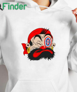 white hoodie Bluto Sindbad Knockout Shirt