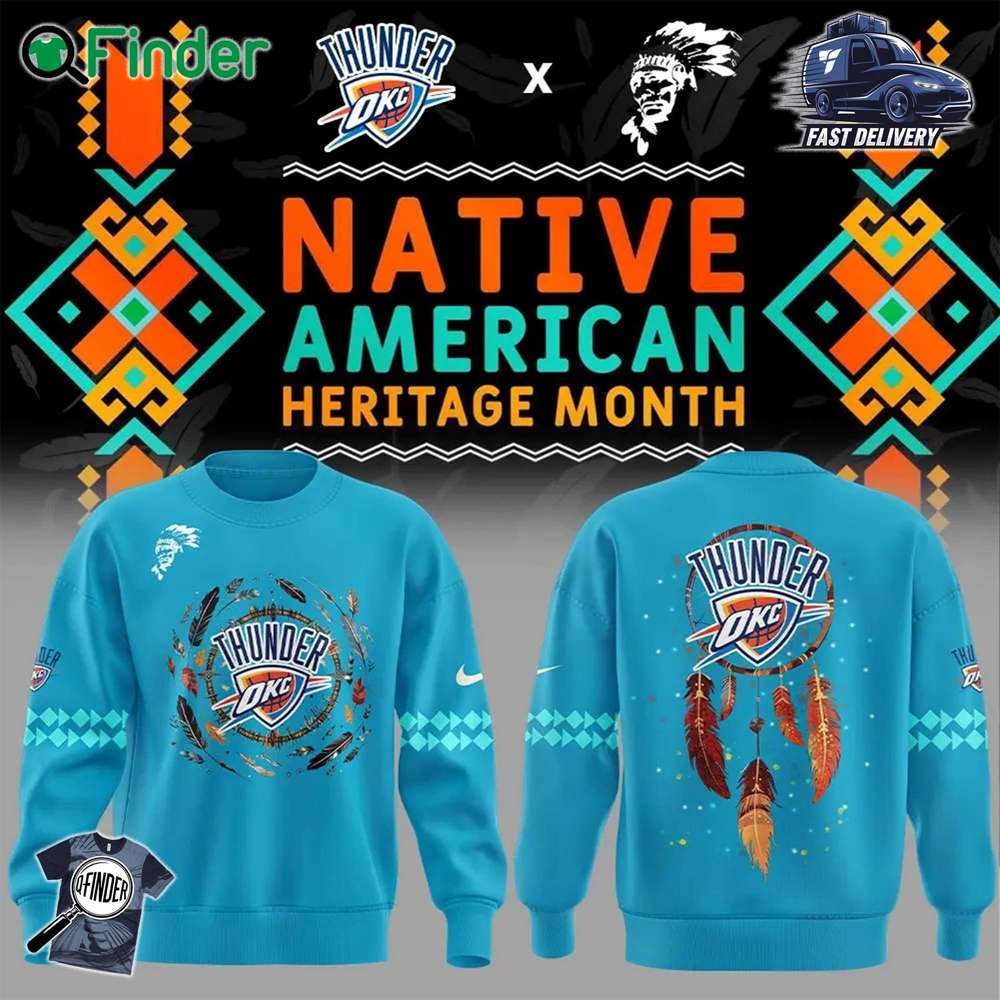 Limited Edition Nike Oklahoma City Thunder Native American Heritage Month Hoodie Limited Edition Nike Oklahoma City Thunder Native American Heritage Month Hoodie