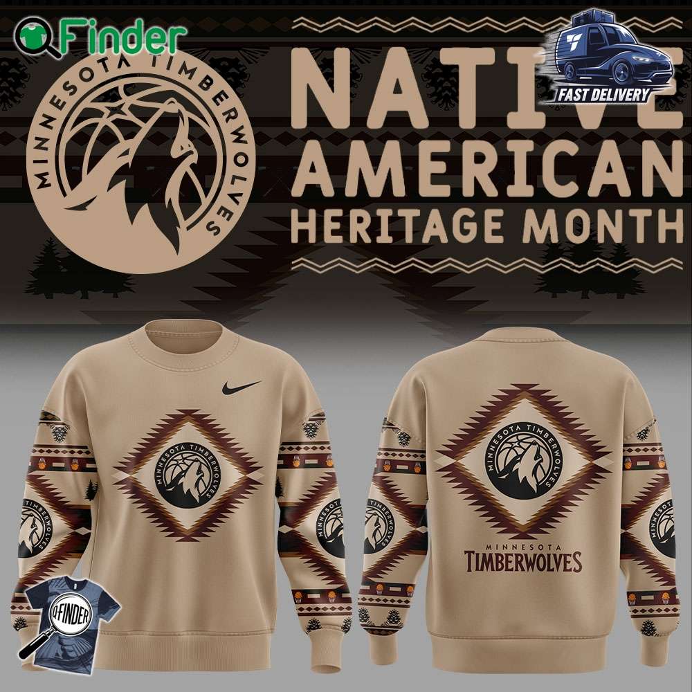 Minnesota Timberwolves Native American Heritage Nike Hoodie T-shirt Sweatshirt Minnesota Timberwolves Native American Heritage Nike Hoodie T-shirt Sweatshirt