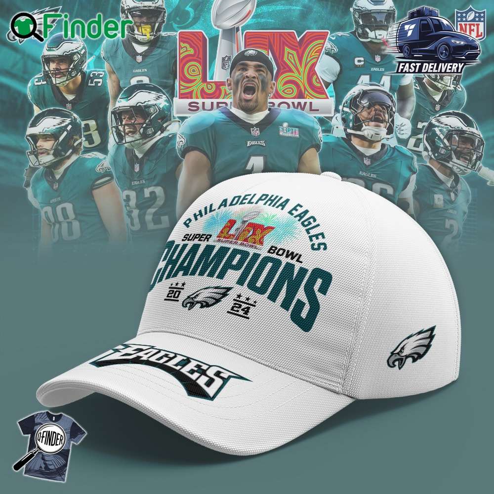 Philadelphia Eagles 2x Super Bowl Lix Champions T-shirt Sweatshirt Hoodie - White Philadelphia Eagles 2x Super Bowl Lix Champions T-shirt Sweatshirt Hoodie - White