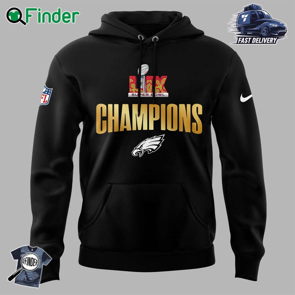 Philadelphia Eagles Champions Super Bowl Lix Limited Edition Hoodie Black Philadelphia Eagles Champions Super Bowl Lix Limited Edition Hoodie Black