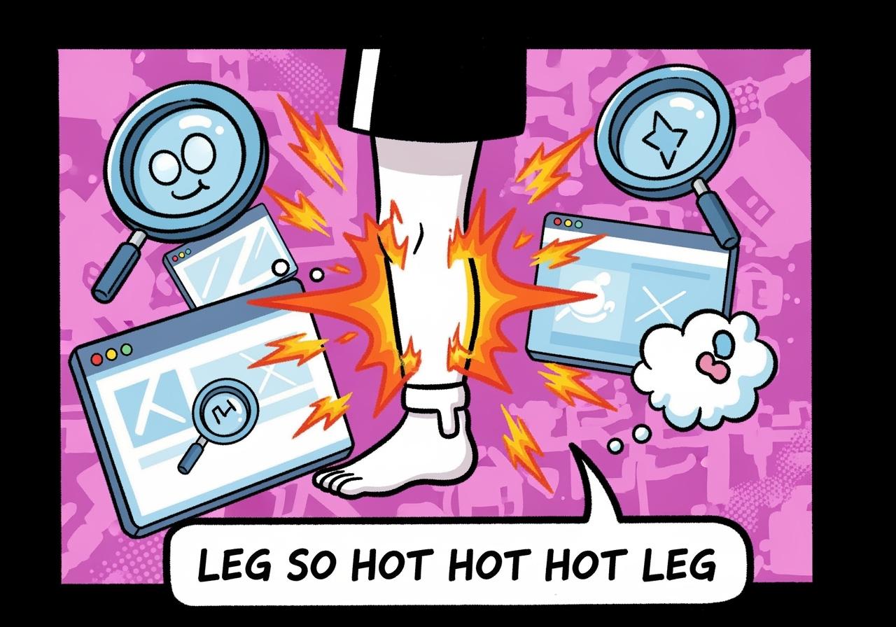 leg so hot hot hot leg meaning