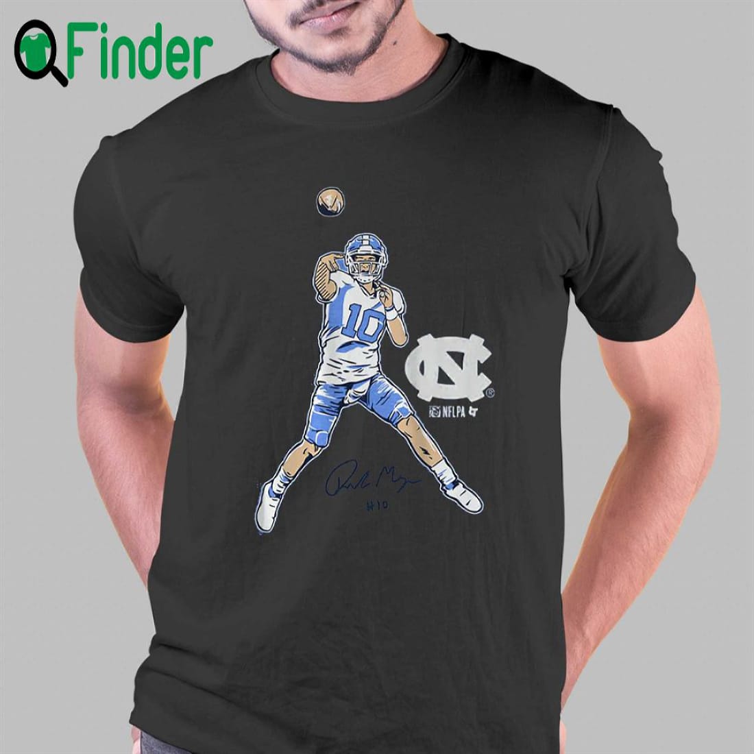 Unc Football Drake Maye Pro Pose T-shirt Sweatshirt Hoodie