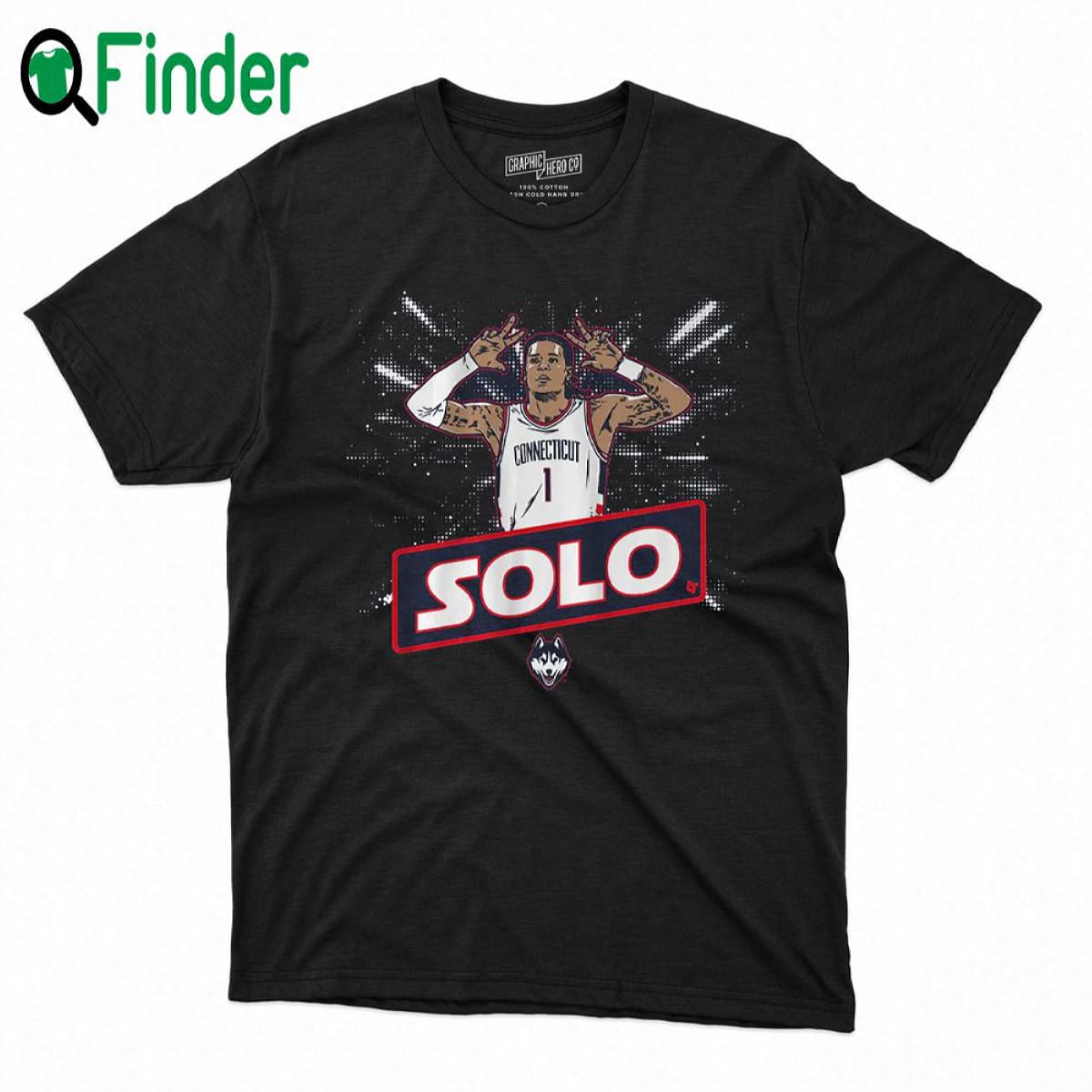 Uconn Basketball Solo Ball Name Pose T-shirt