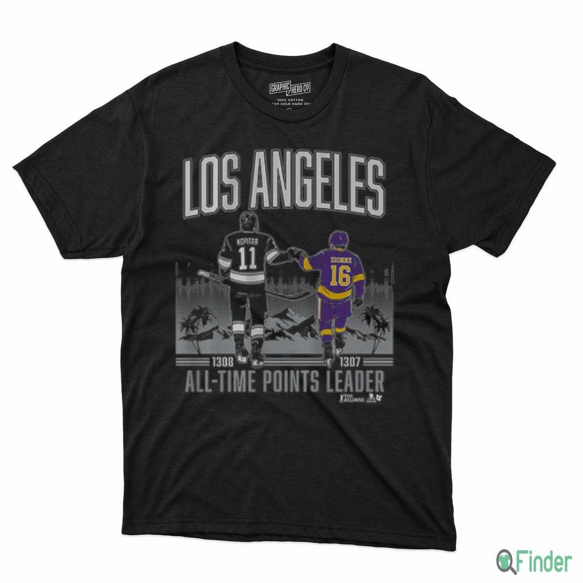 Anze Kopitar And Marcel Dionne Los Angeles All Time Points Leader Shirt - Product Image