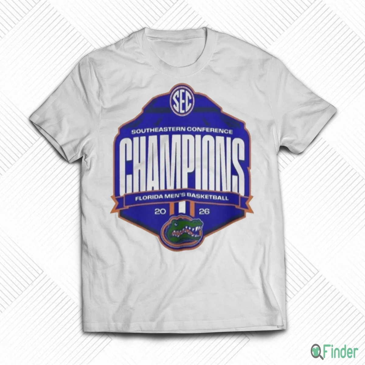 Florida Gators Men’S Basketball 2026 SEC Regular Season Champions Shield T Shirt - Product Image