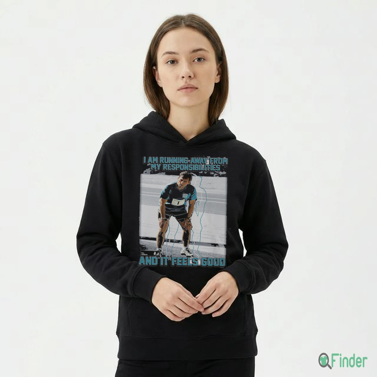 I Am Running Away From My Responsibilities The Office T-Shirt - Design Preview