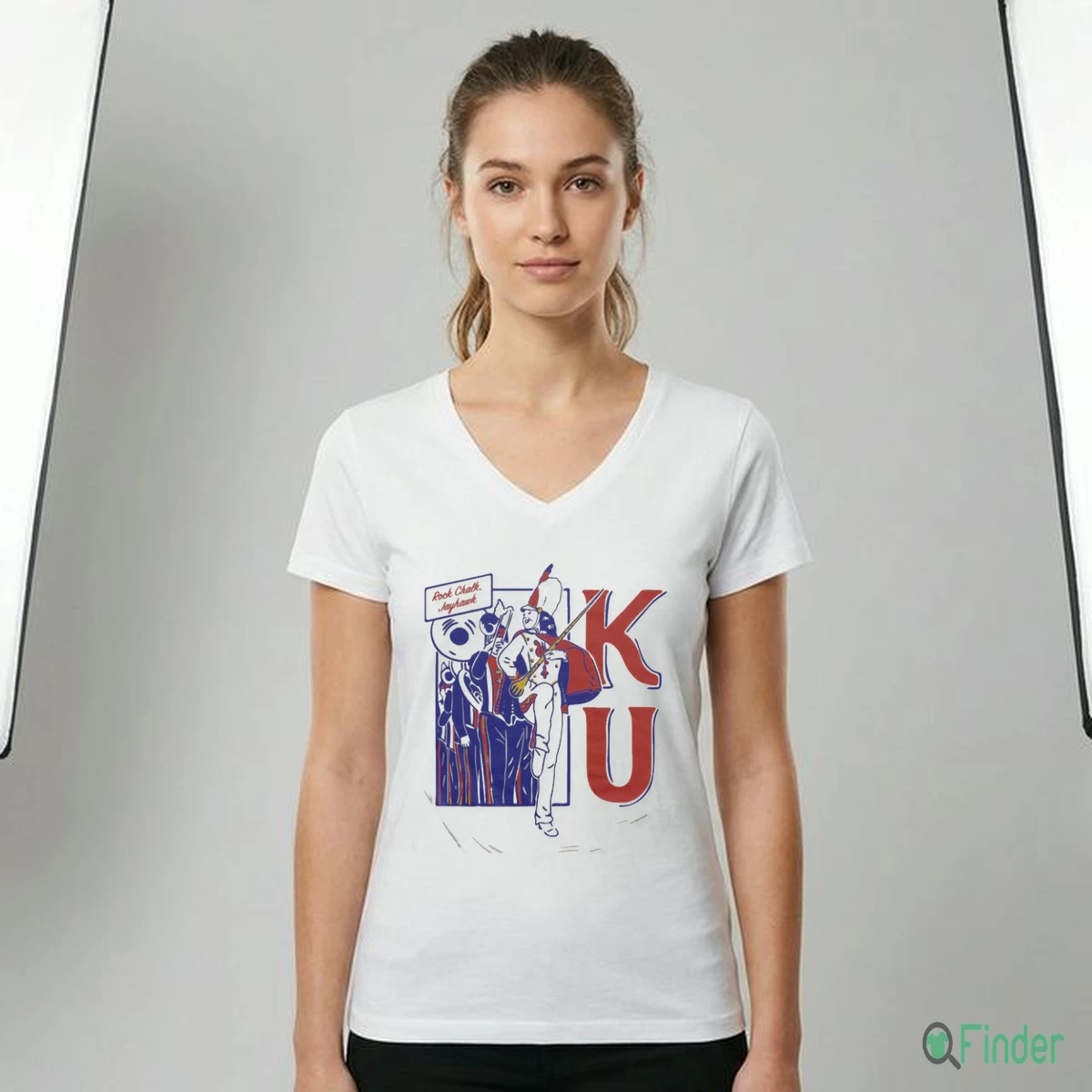 KU Marching Band Vintage White T-Shirt - Design Preview