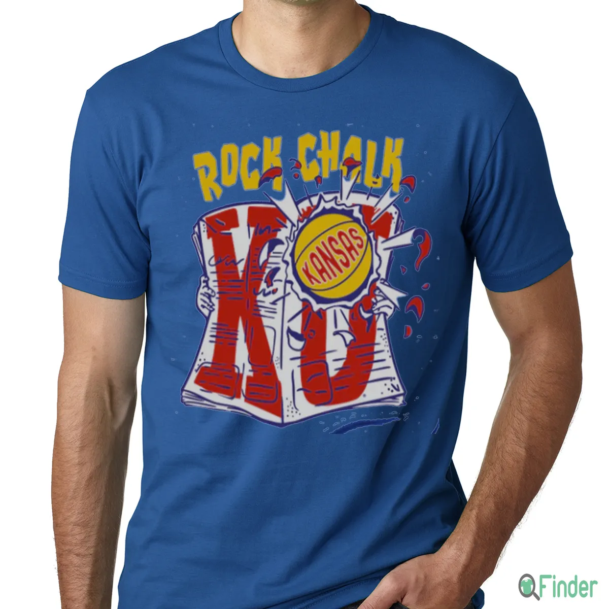 KU Rock Chalk Newspapers T-Shirt - Product Image