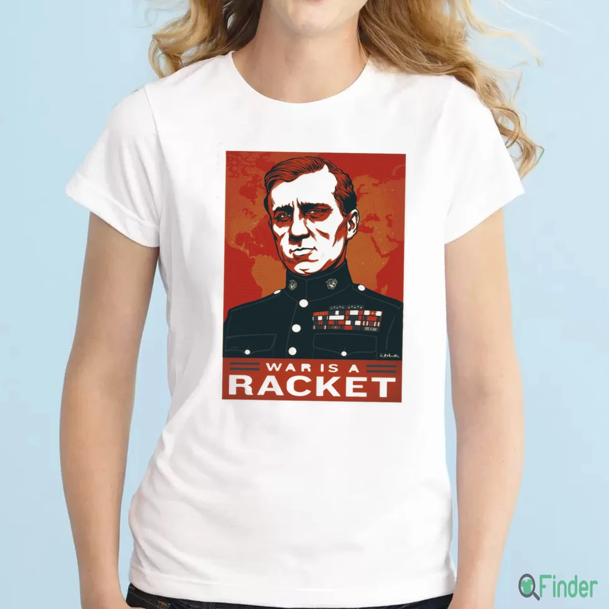 Smedley Butler War Is A Racket Organic Vintage Graphic T-Shirt - Product Image