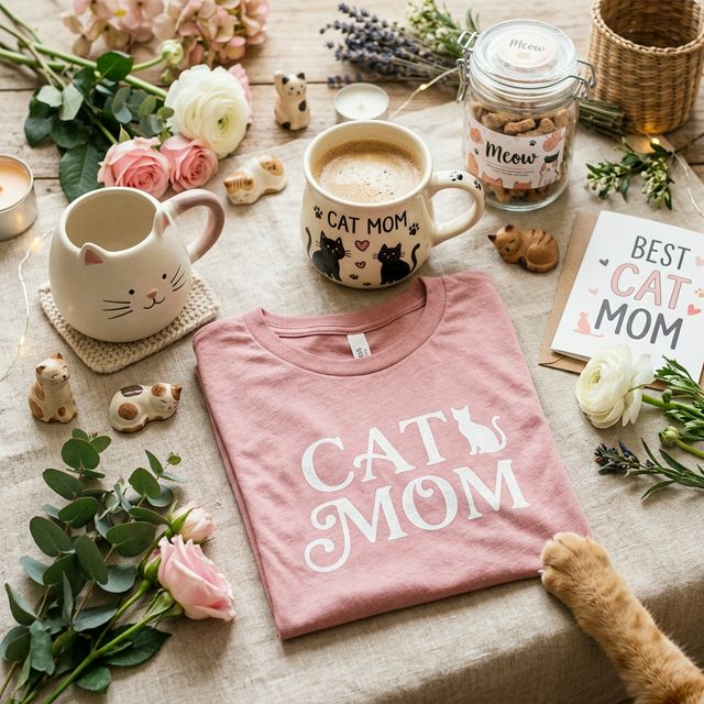 Cat Mom Mugs and Shirts Gift Ideas