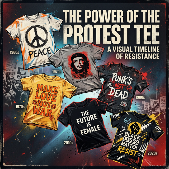 History of political and protest t-shirts from 1948 to 2026