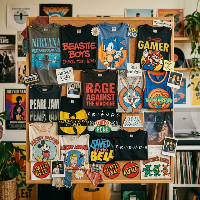 Retro vintage t-shirt designs 2026 comeback trend collage