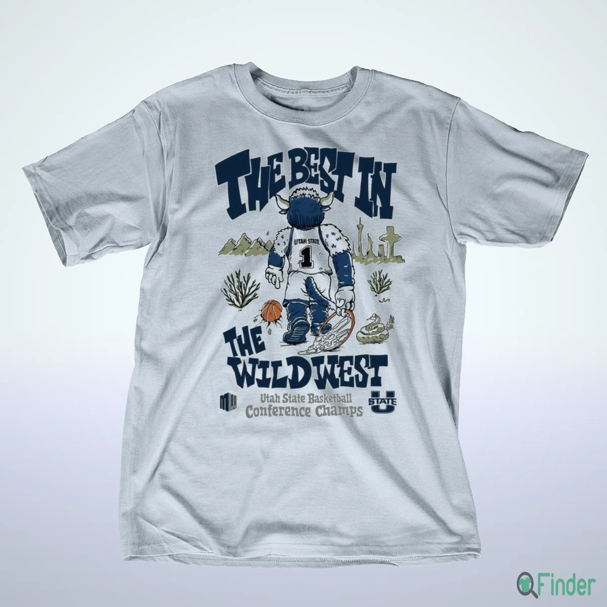 THE BEST IN THE WILD WEST Utah State Baskell Conference Champs STATE Shirt - Product Image