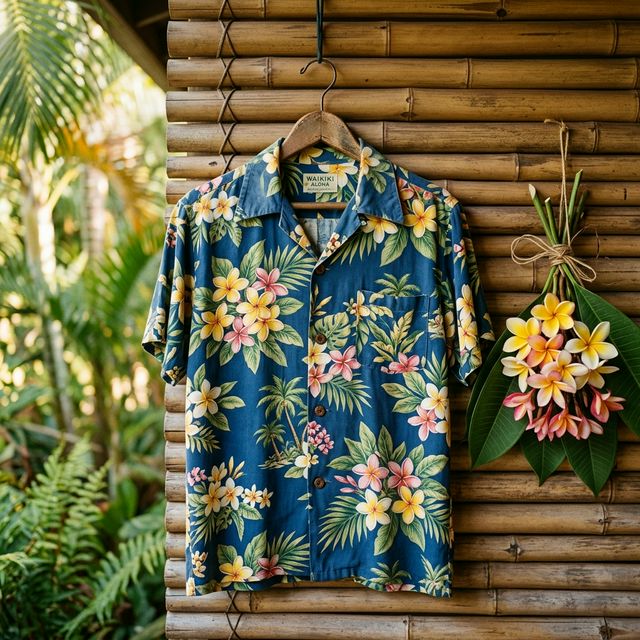 Vintage 1950s style Hawaiian aloha shirt