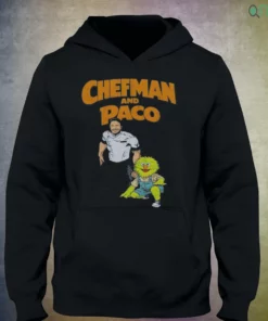 official chefman and paco cartoon mascot graphic shirt 3