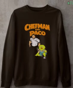 official chefman and paco cartoon mascot graphic shirt 4