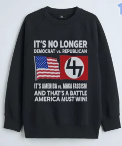 official it s no longer democrat vs. republican. it s america vs. maga fascism flag shirt 3