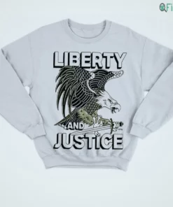 official liberty and justice american eagle vintage shirt 4