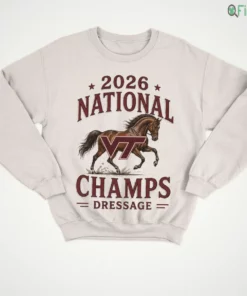 official virginia tech hokies 2026 national champs dressage horse shirt 4