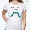 fuck i am tired snorlax bootleg painting funny meme relatable quirky shirt 1