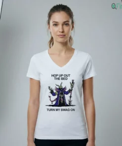 hop up out the bed turn my swag on skeleton lich wizard meme shirt 2 1.webp