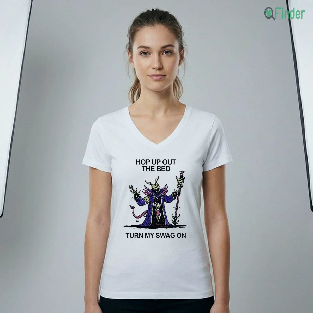 Hop Up Out The Bed Turn My Swag On Skeleton Lich Wizard Meme Shirt - Available at q-finder