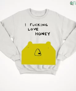 i fucking love honey cute yellow bear funny meme graphic cartoon shirt 4 1.webp