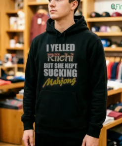 i yelled riichi but she kept sucking mahjong shirt 4