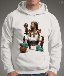 jalen brunson king with larry o brien trophy new york knicks champions nba 2026 shirt 3